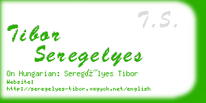 tibor seregelyes business card